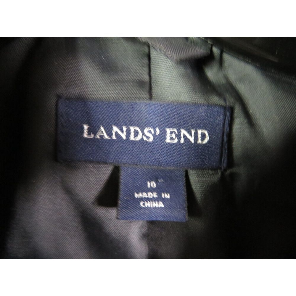 Lands End Womens Coat 10 Gray Wool Pea Coat Double Breasted Long Sleeve Classic - Picture 3 of 10